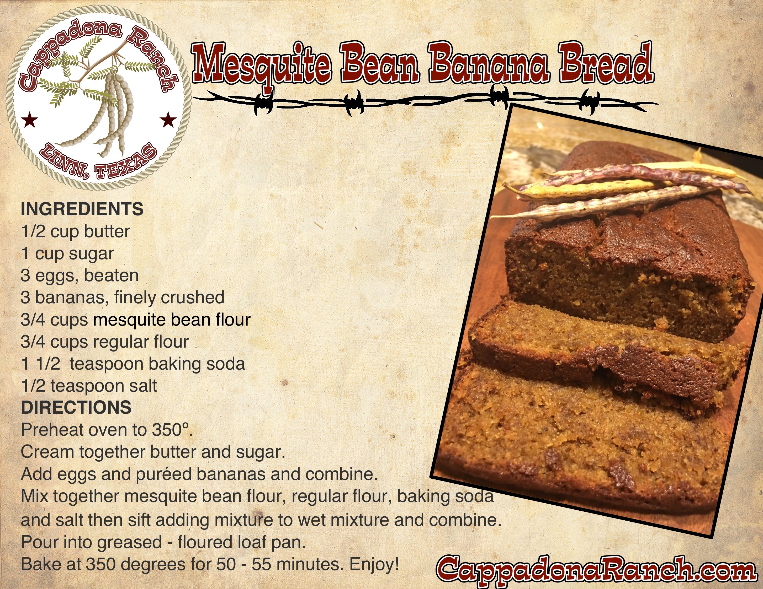 Mesquite Bean Banana Bread