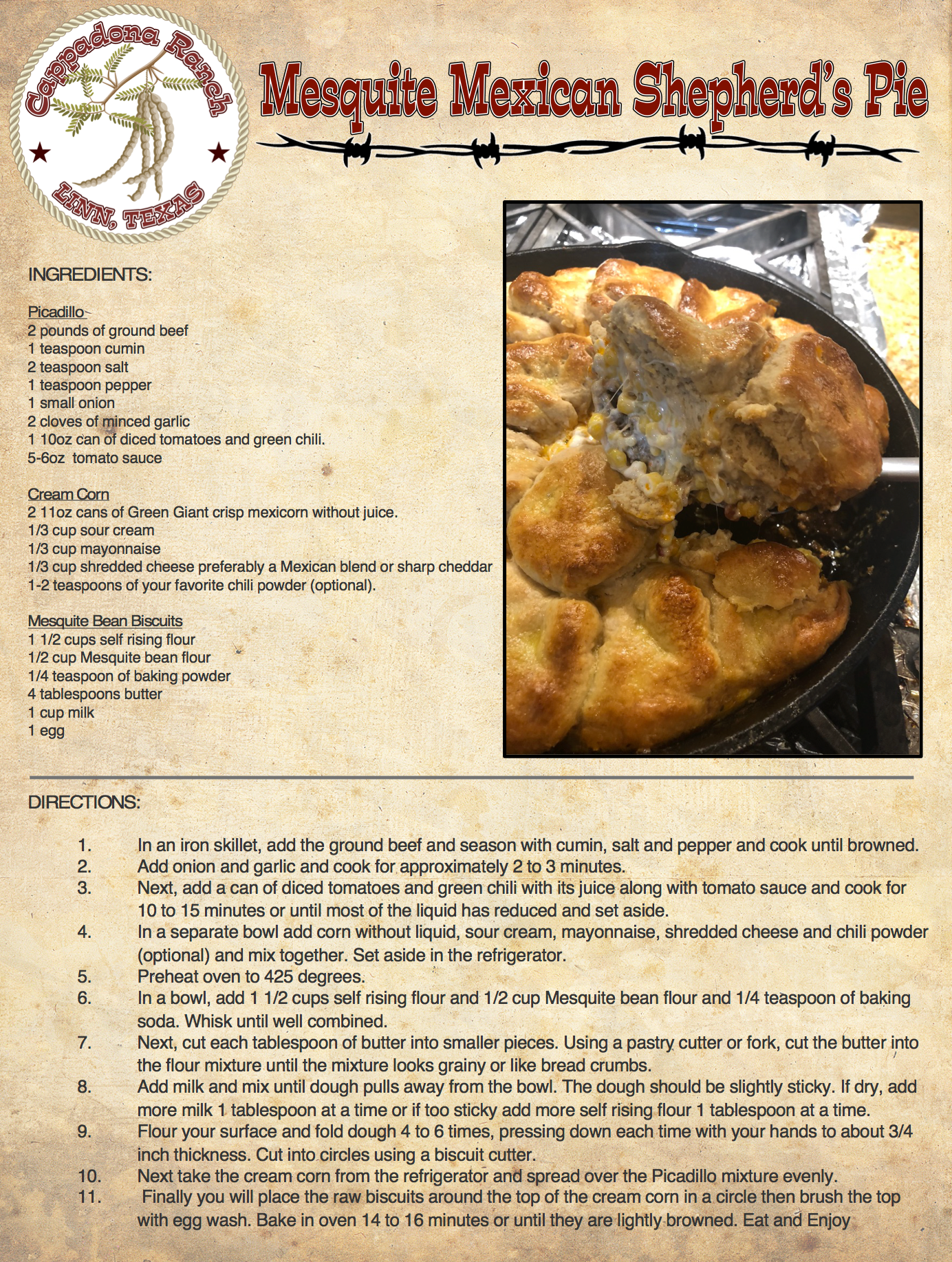 Mesquite Mexican Shepherd's Pie