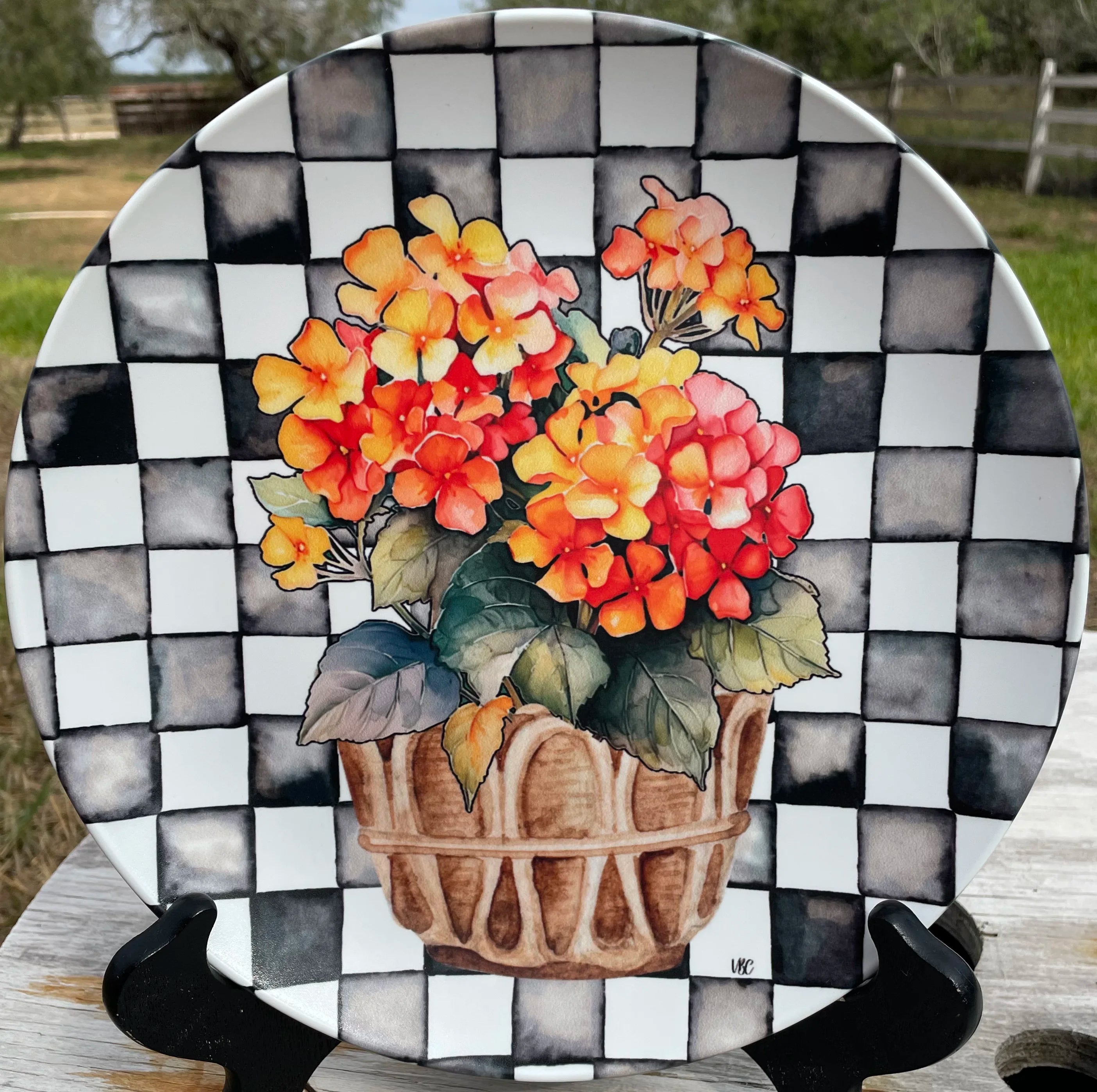 Lantana Dinner Plate – Wild Texas Blooms Collection