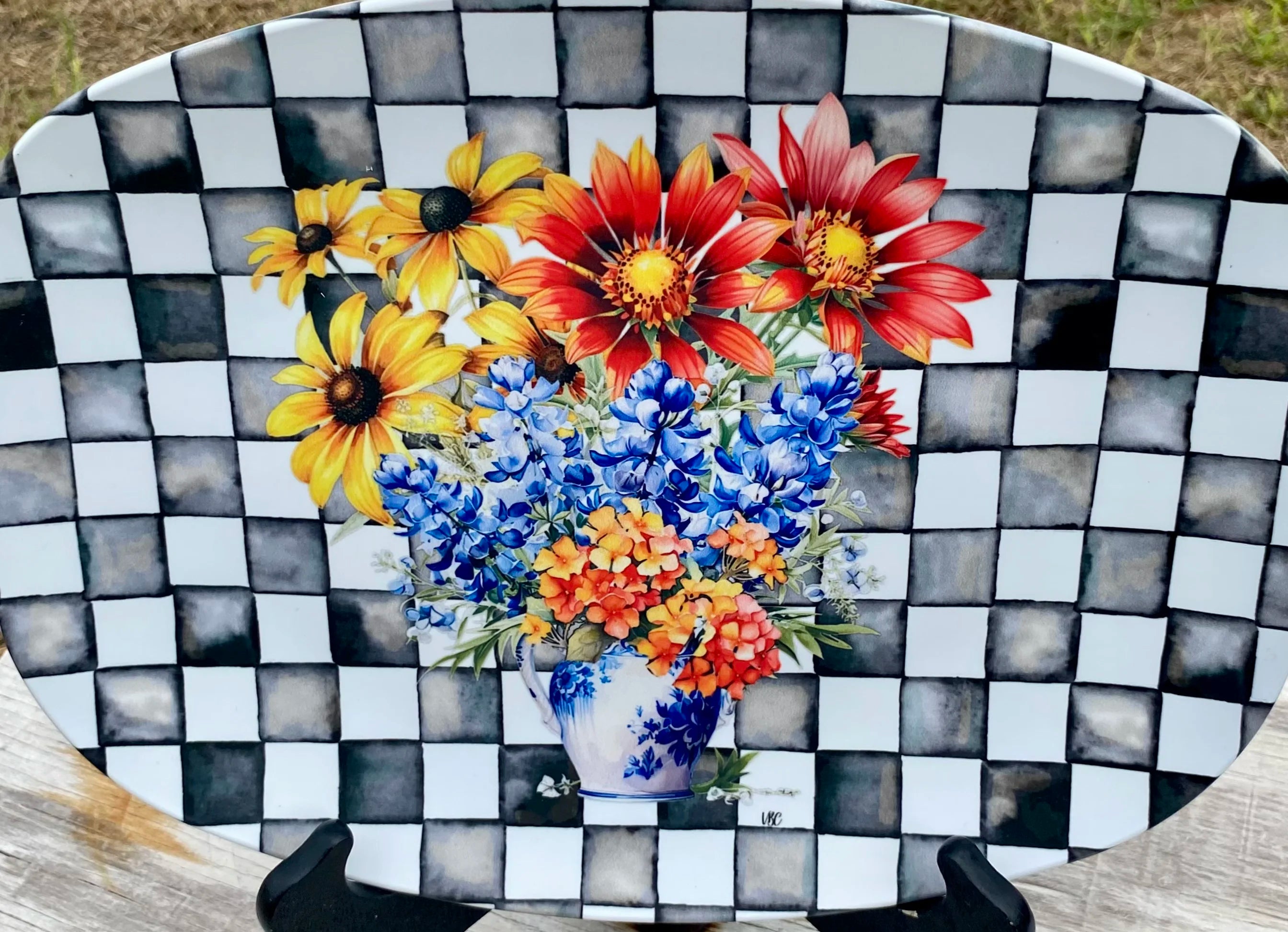 Wild Texas Blooms Platter