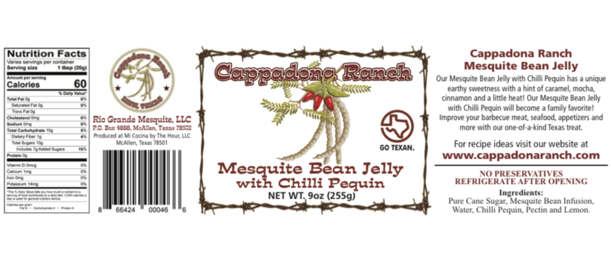 Spicy Mesquite Bean Jelly with Chilli Pequin – Texas Gift from South Texas