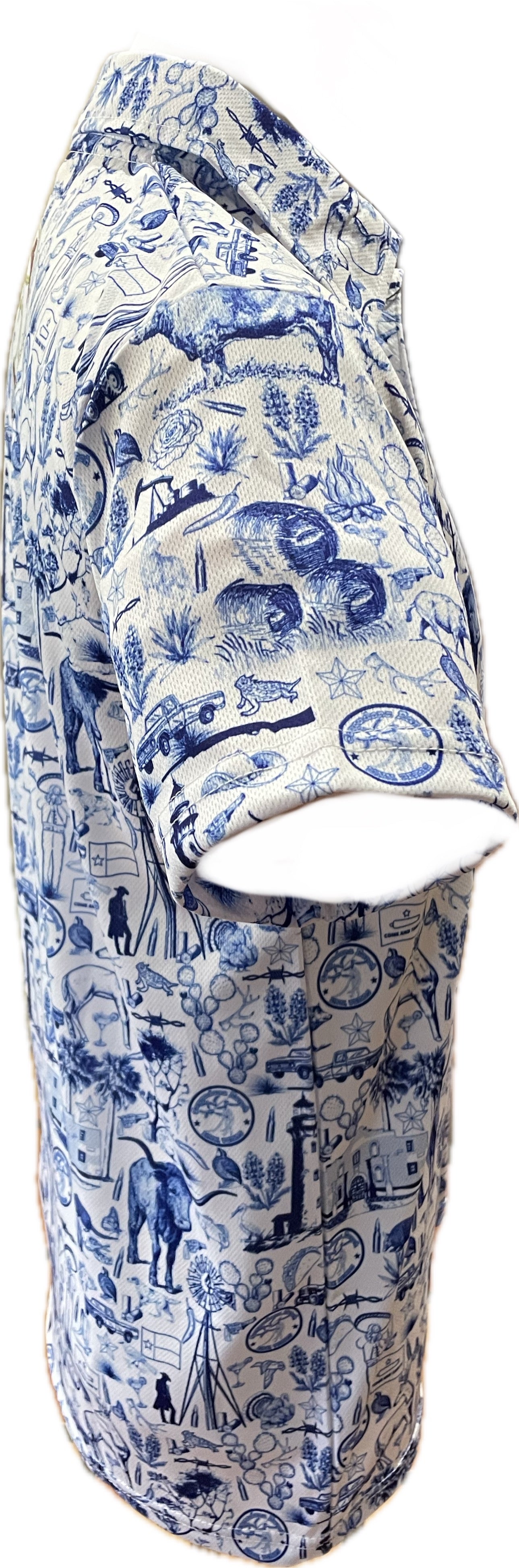 "Blue South Texas Saga Polo Shirt": Men's Polo Shirt Sport