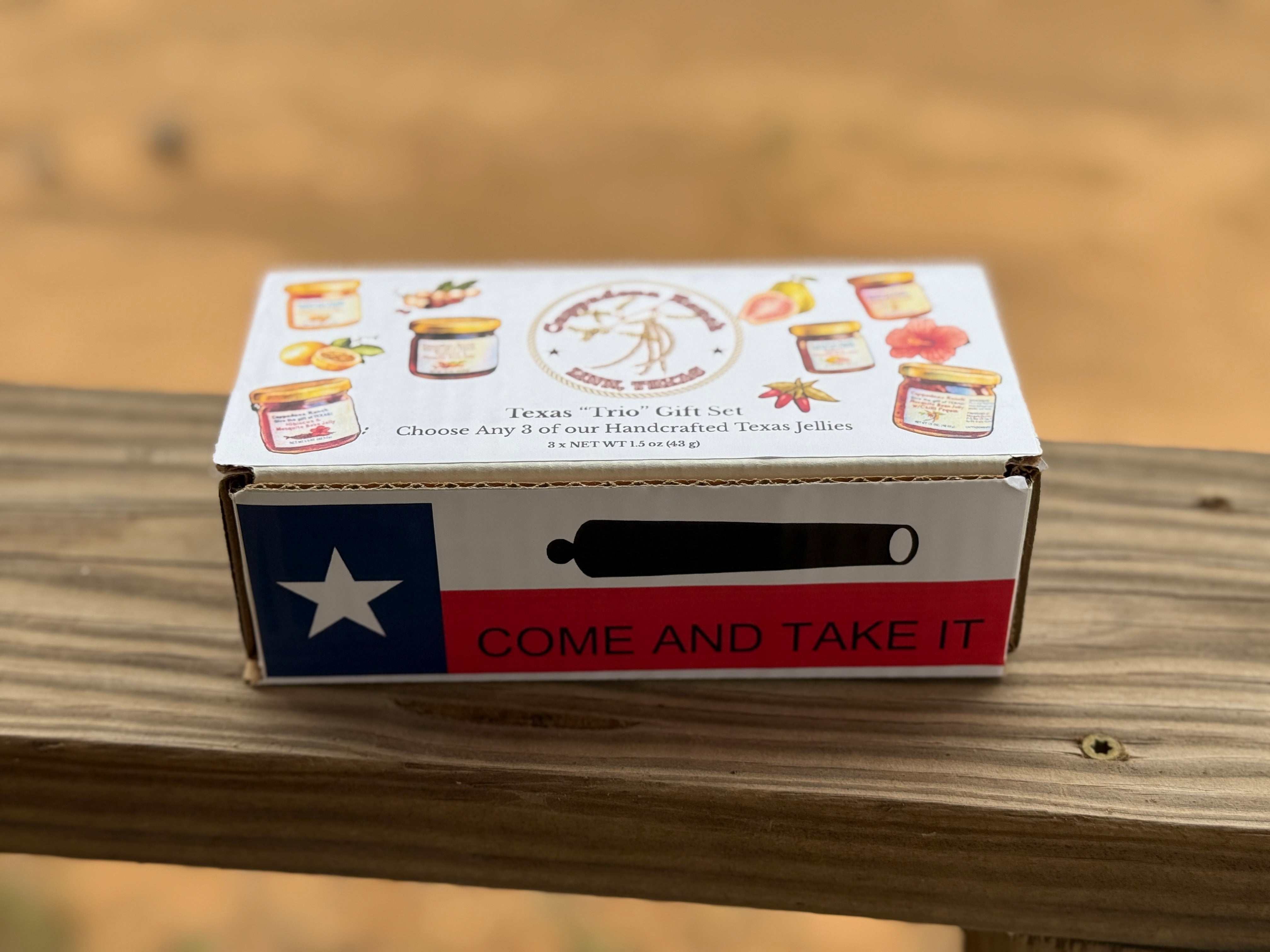 Mesquite Jelly Trio - Build Your Own (3 Jars, 1.5 oz Each) Wholesale - Cappadona Ranch