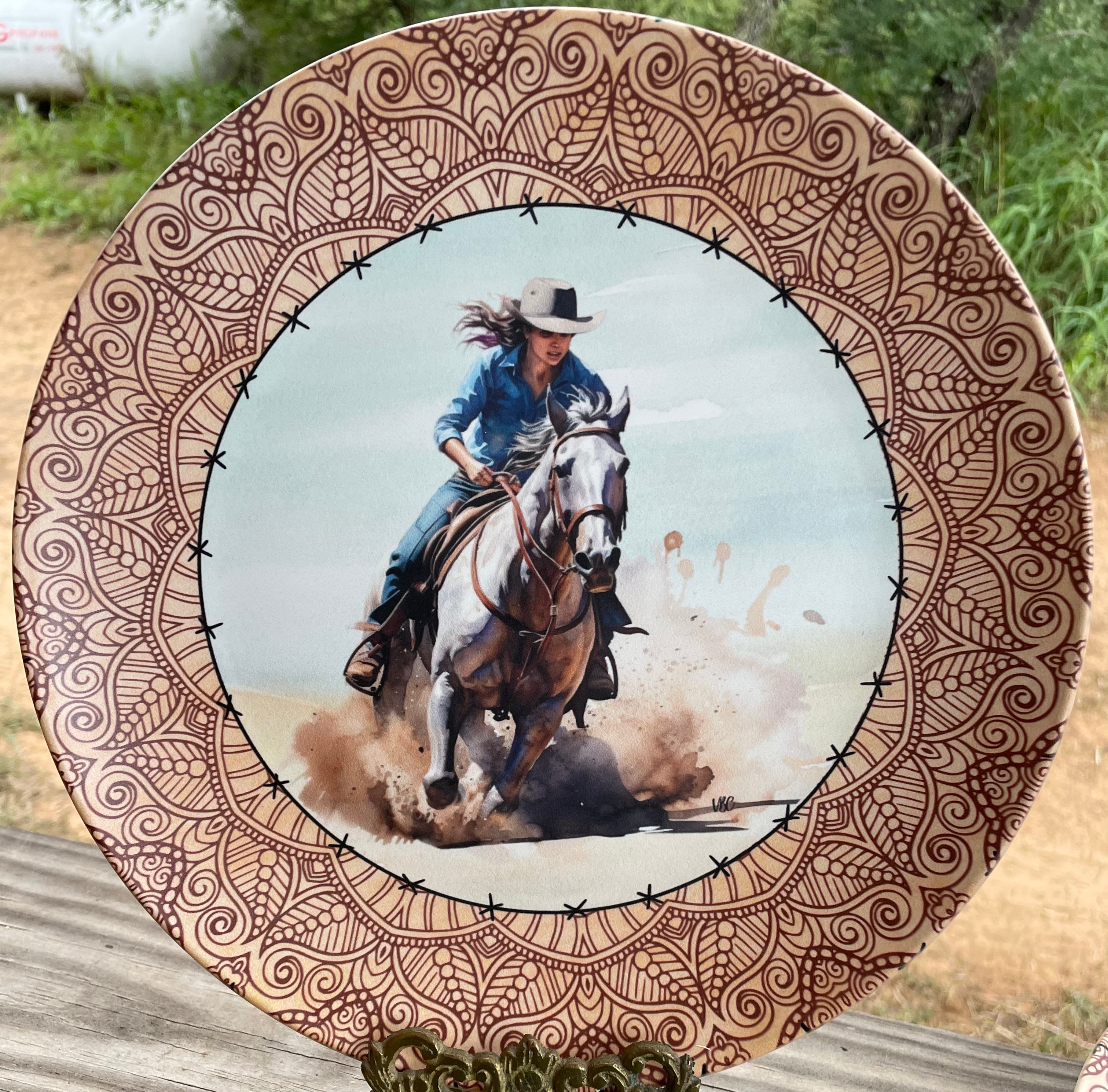 Riding Dinner Plate – Texas Riders Collection