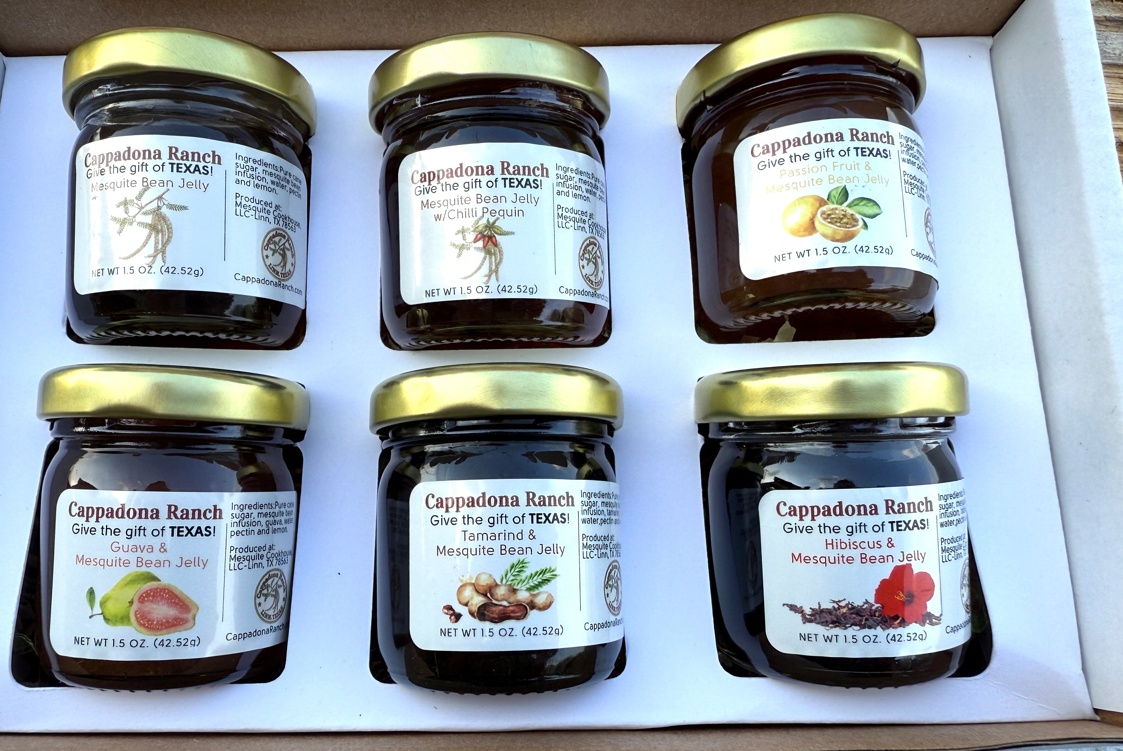 Cappadona Ranch Mesquite Jelly Gift Set – 6 Mini Jars