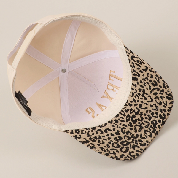 Texas Embroidered Leopard Two-Tone Trucker Cap - Cappadona Ranch