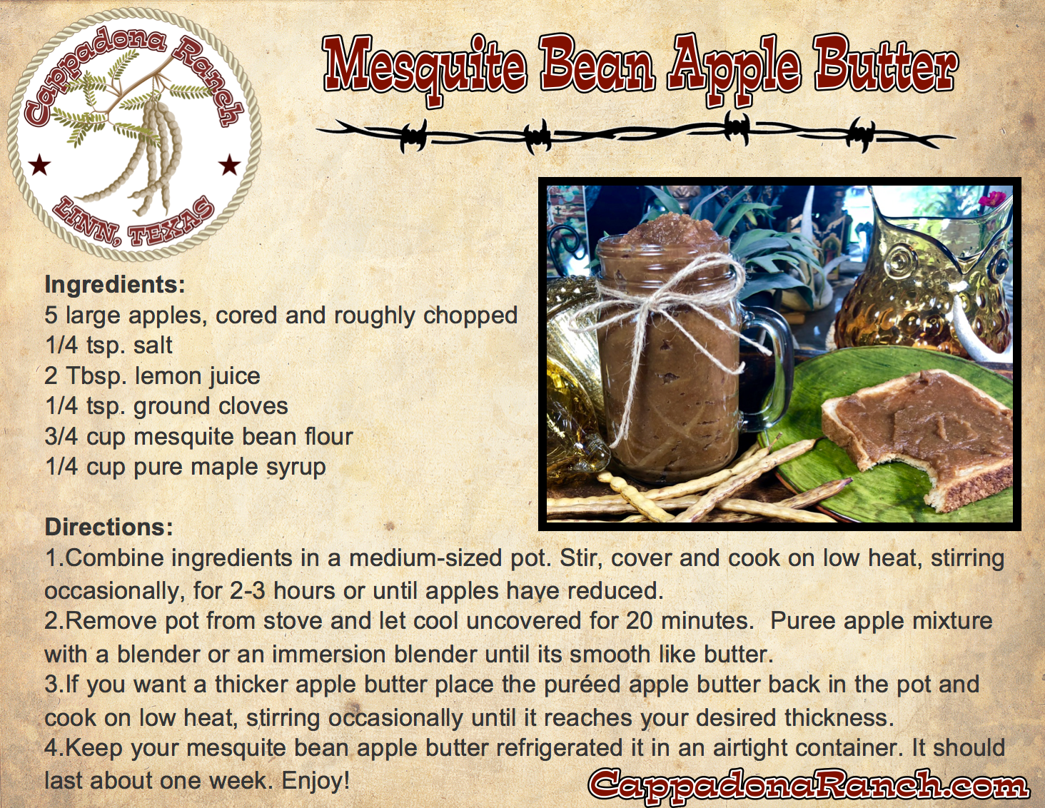 Mesquite Bean Apple Butter