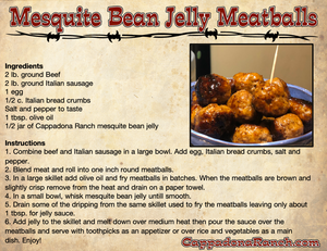 Mesquite Bean Jelly Meatballs