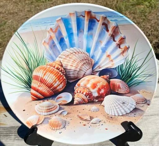 Sand and Shell Symphony Plates Set (4-Piece)