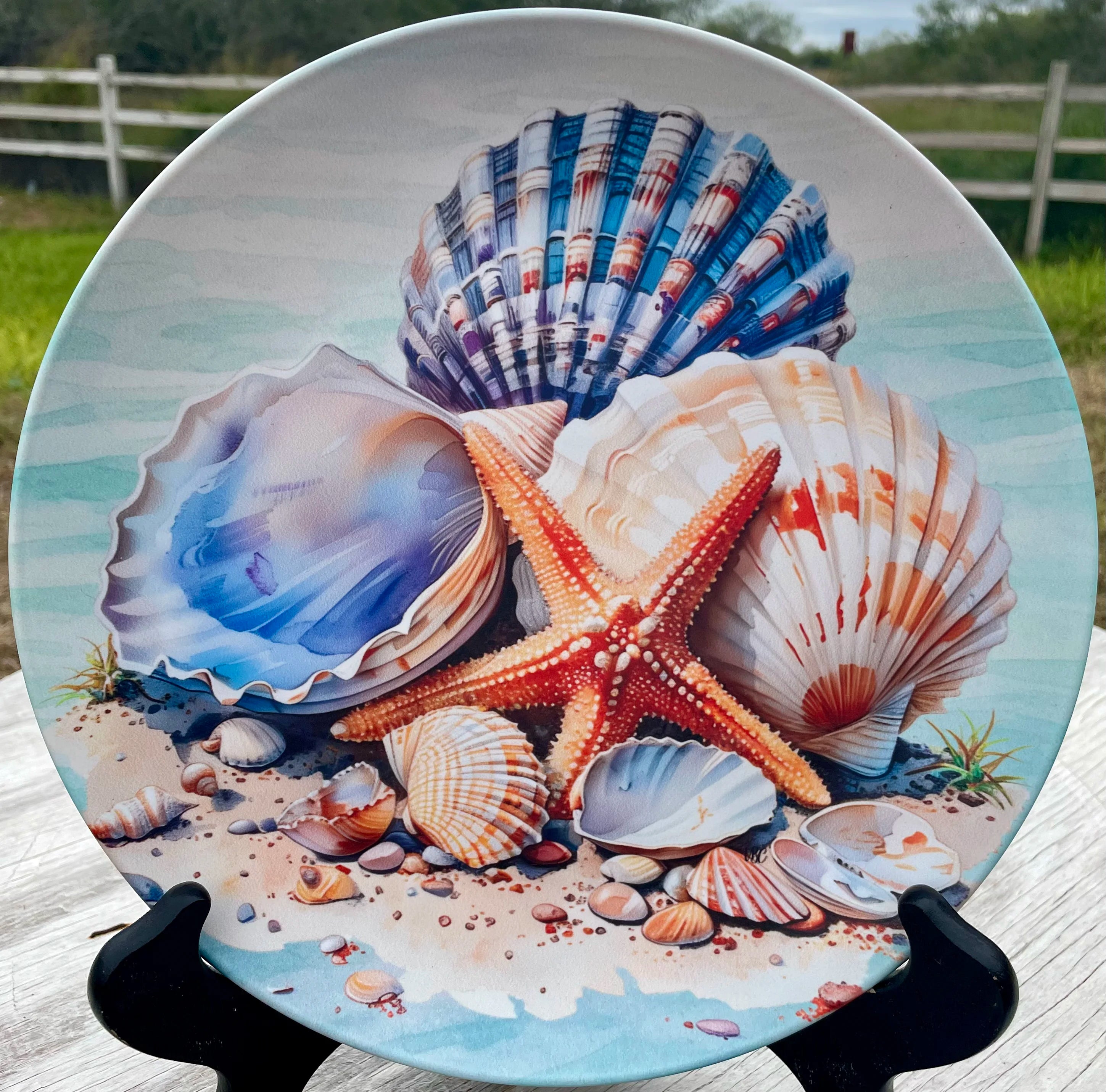 Sand and Shell Symphony Plates Set (4-Piece)