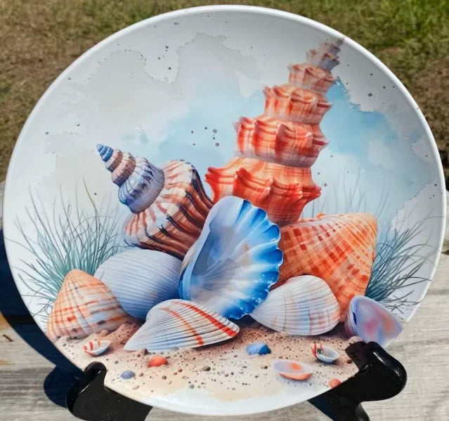 Sand and Shell Symphony Plates Set (4-Piece)