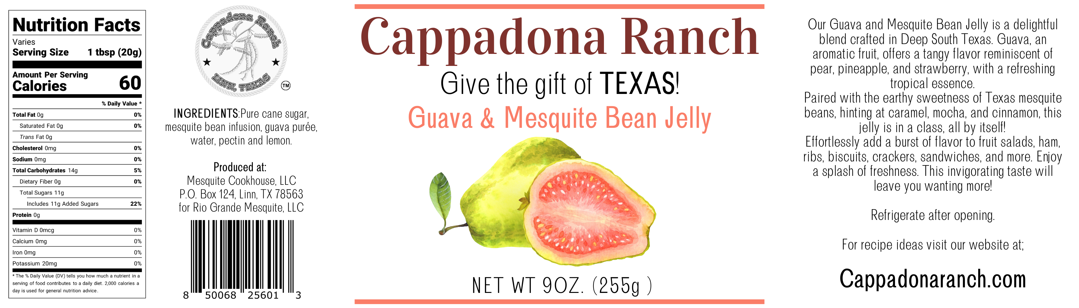 Guava & Mesquite Bean Jelly – Tropical, Smooth & Rich Texas Fruit Jelly