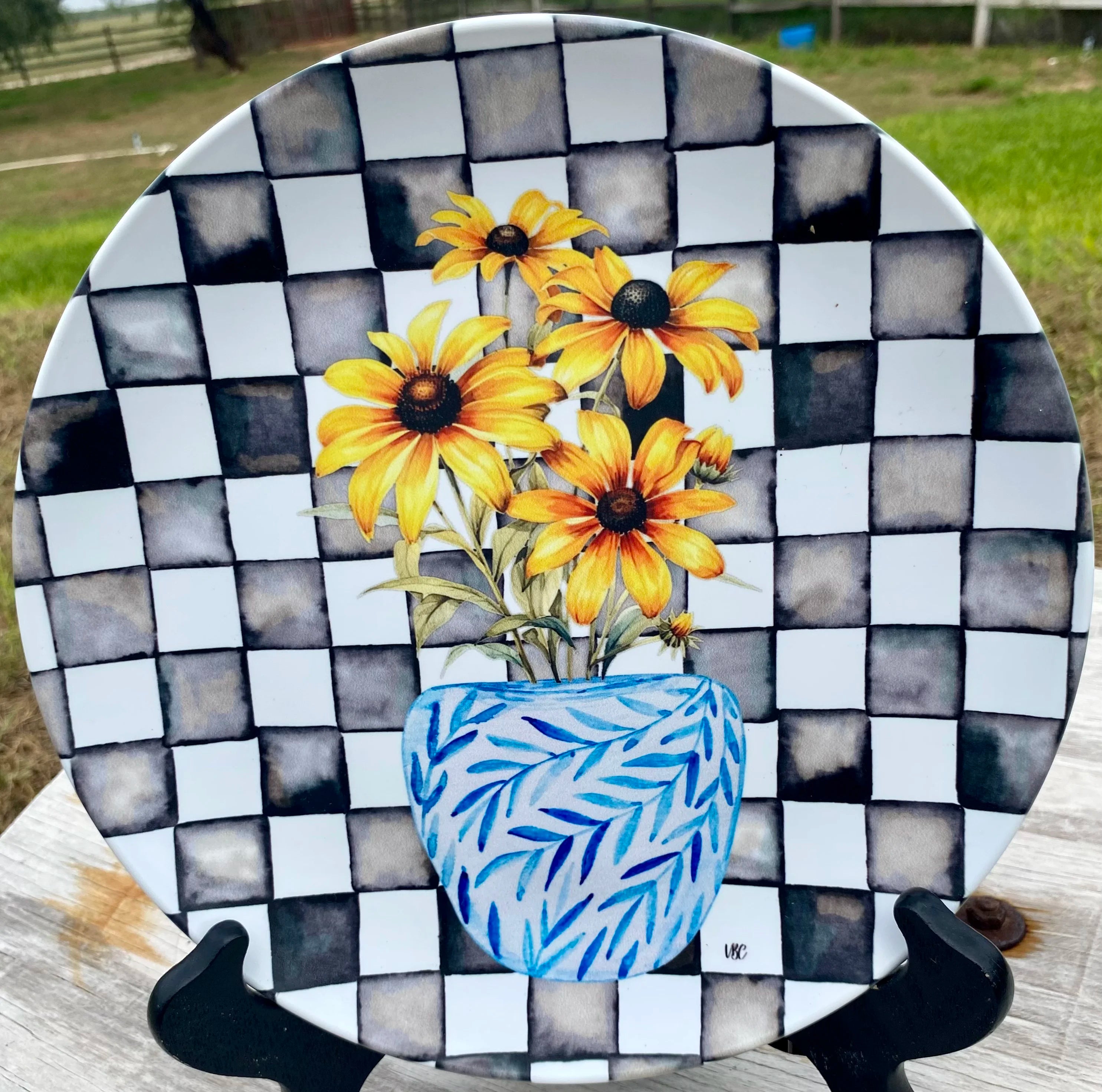 Black-Eyed Susan Dinner Plate – Wild Texas Blooms Collection
