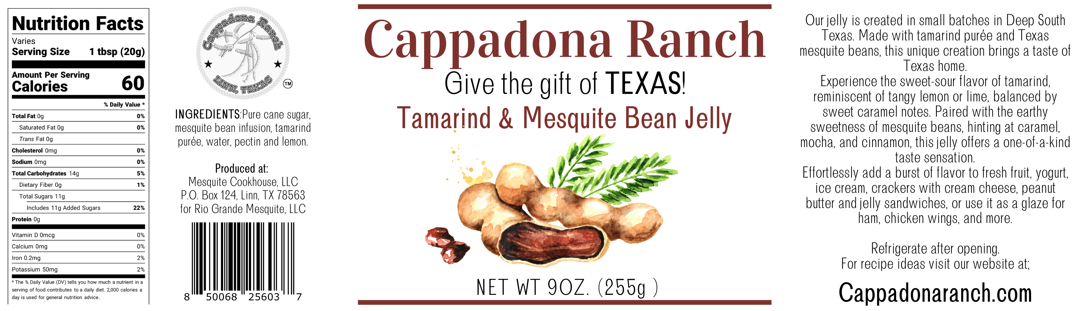 Cappadona Ranch Tamarind & Mesquite Bean Jelly