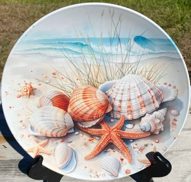 Sand and Shell Symphony Plates Set (4-Piece)