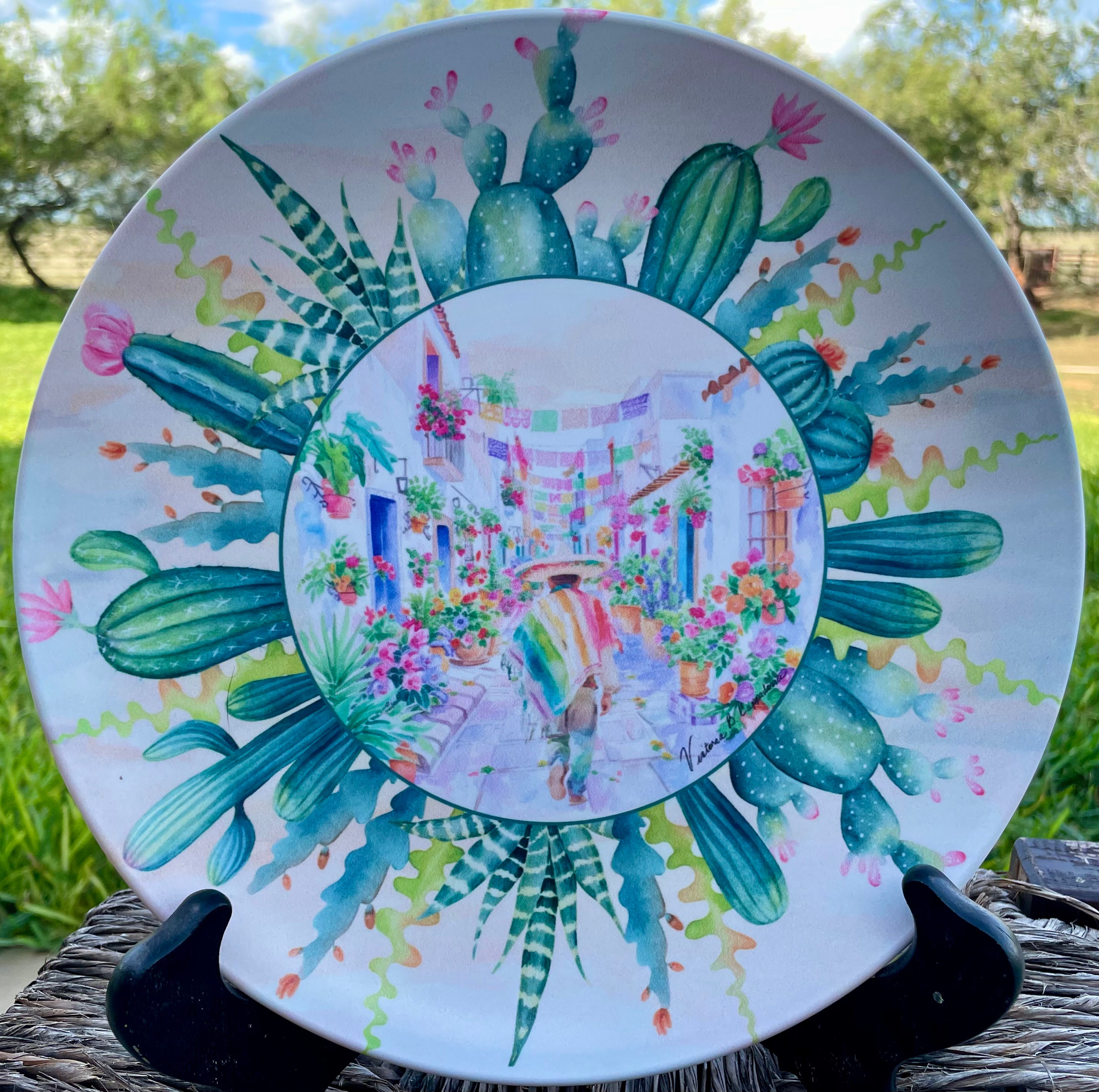 Flower Street 10" Plate - Fiesta de Flores Collection