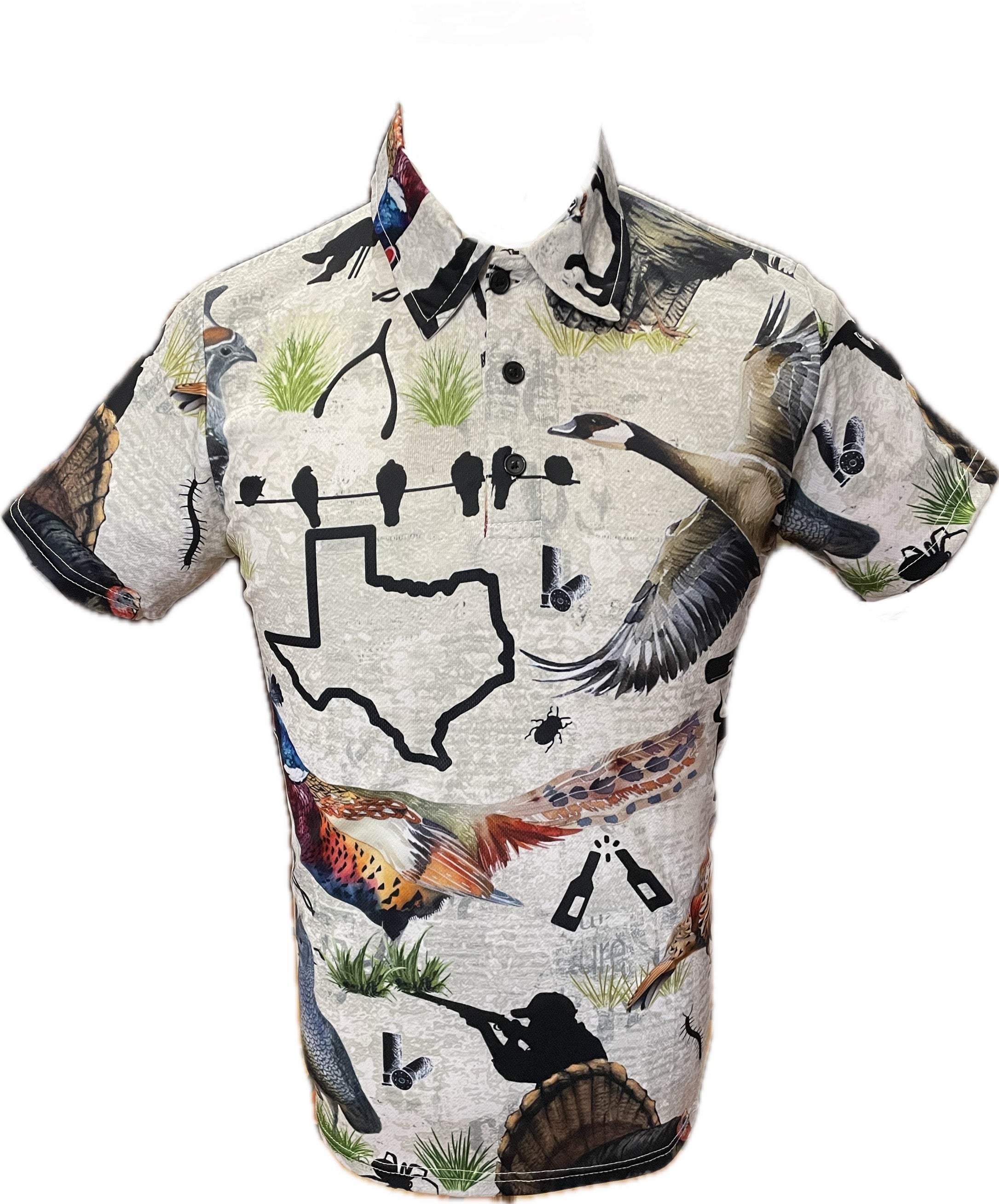 "TEXAS PHEASANTS": MEN'S POLO SHIRT