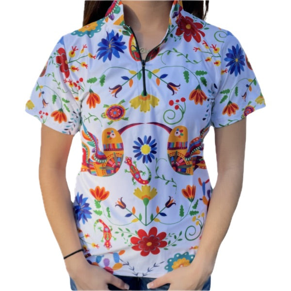 "Otomi"- Woman's Polo with Zipper
