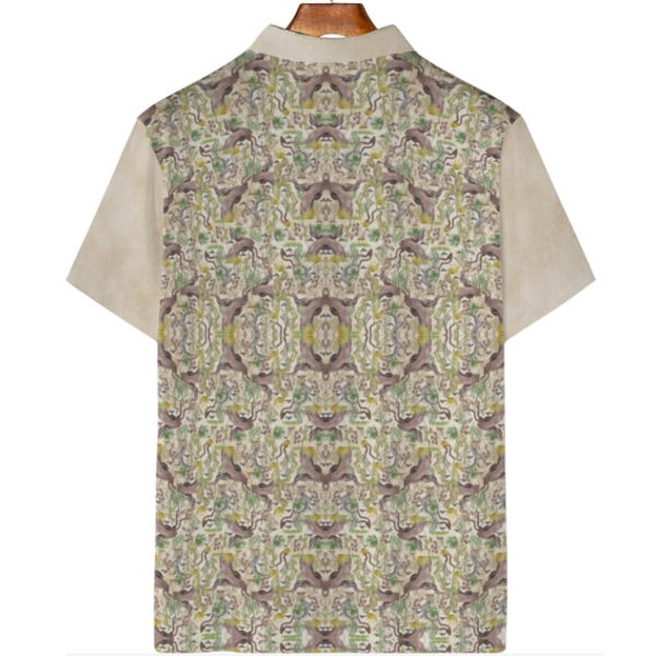 "Brushland's Frontier"- Classic: Men's Polo Shirt Sport with Solid Sleeves and Collar