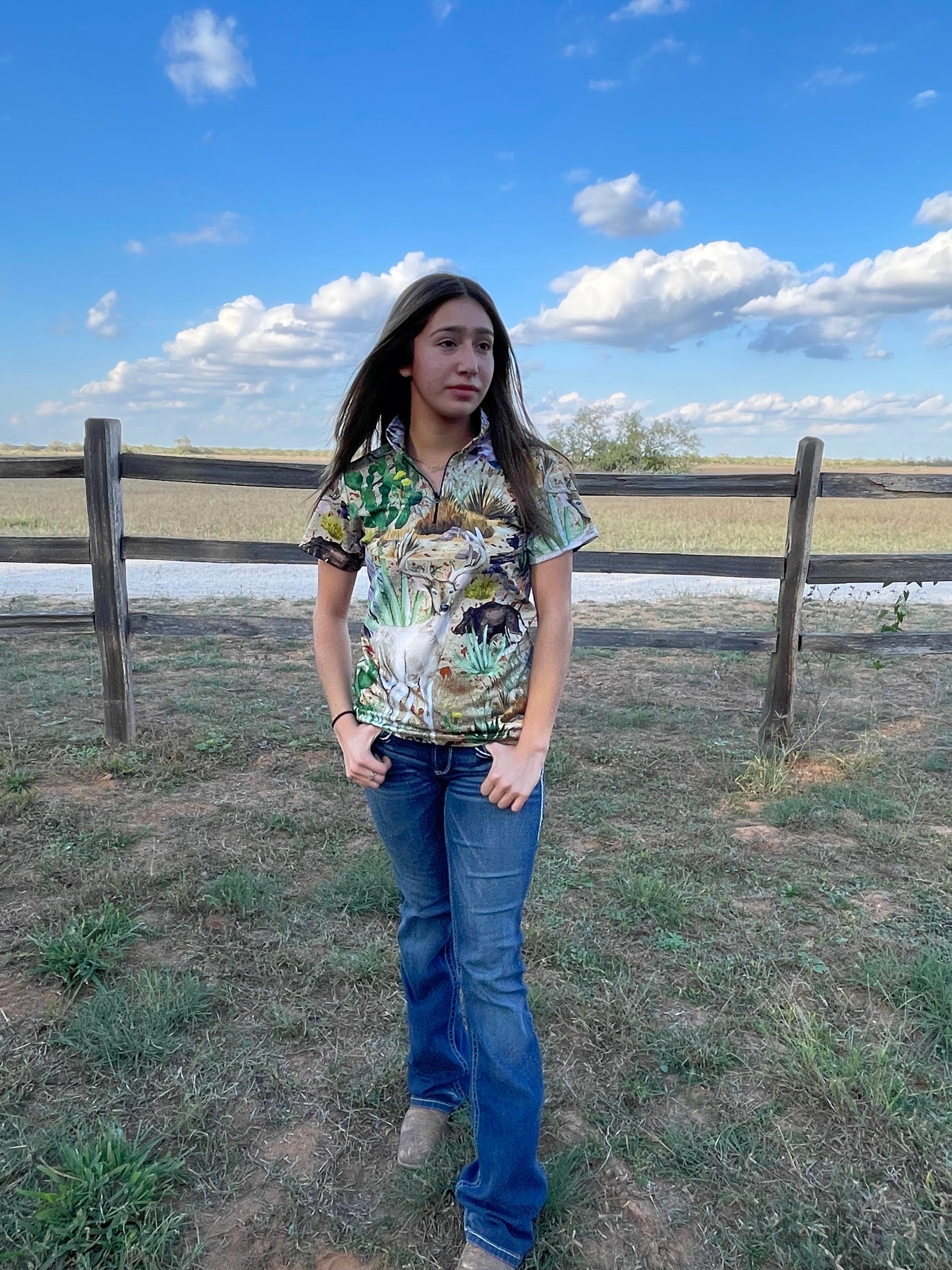 "Rio Country Camo" -Woman's Polo with Zipper