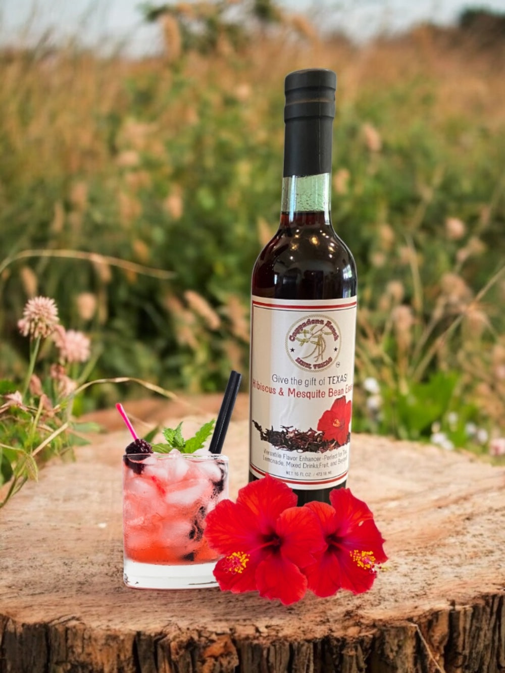 Hibiscus & Mesquite Bean Essence – Floral, Tart & Smoky Flavor Extract