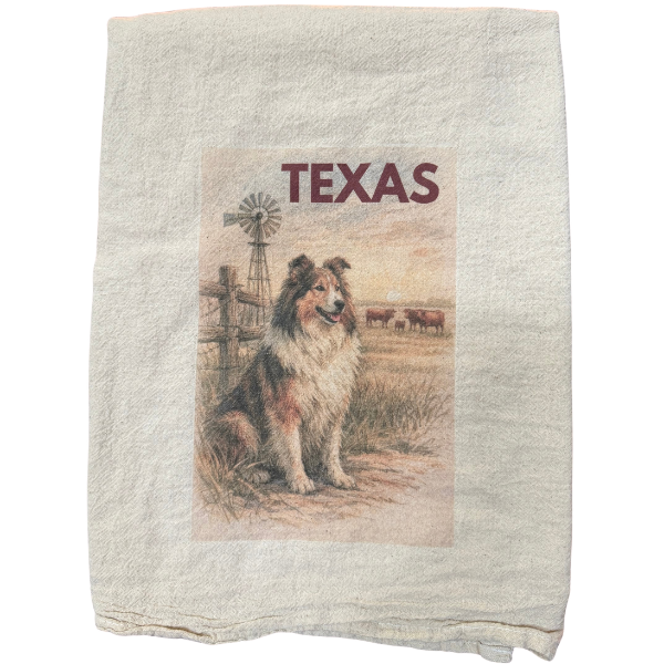 Texas Ranch Shepherd Kitchen Towel