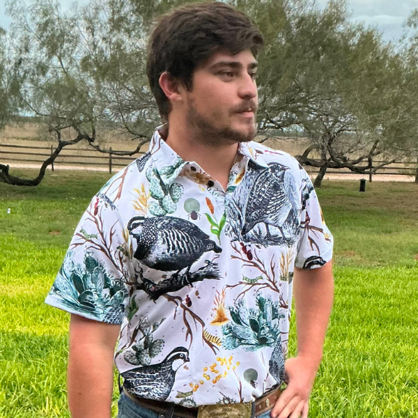 "Bobwhite Quail Polo Shirt": Men's Polo Shirt Sport