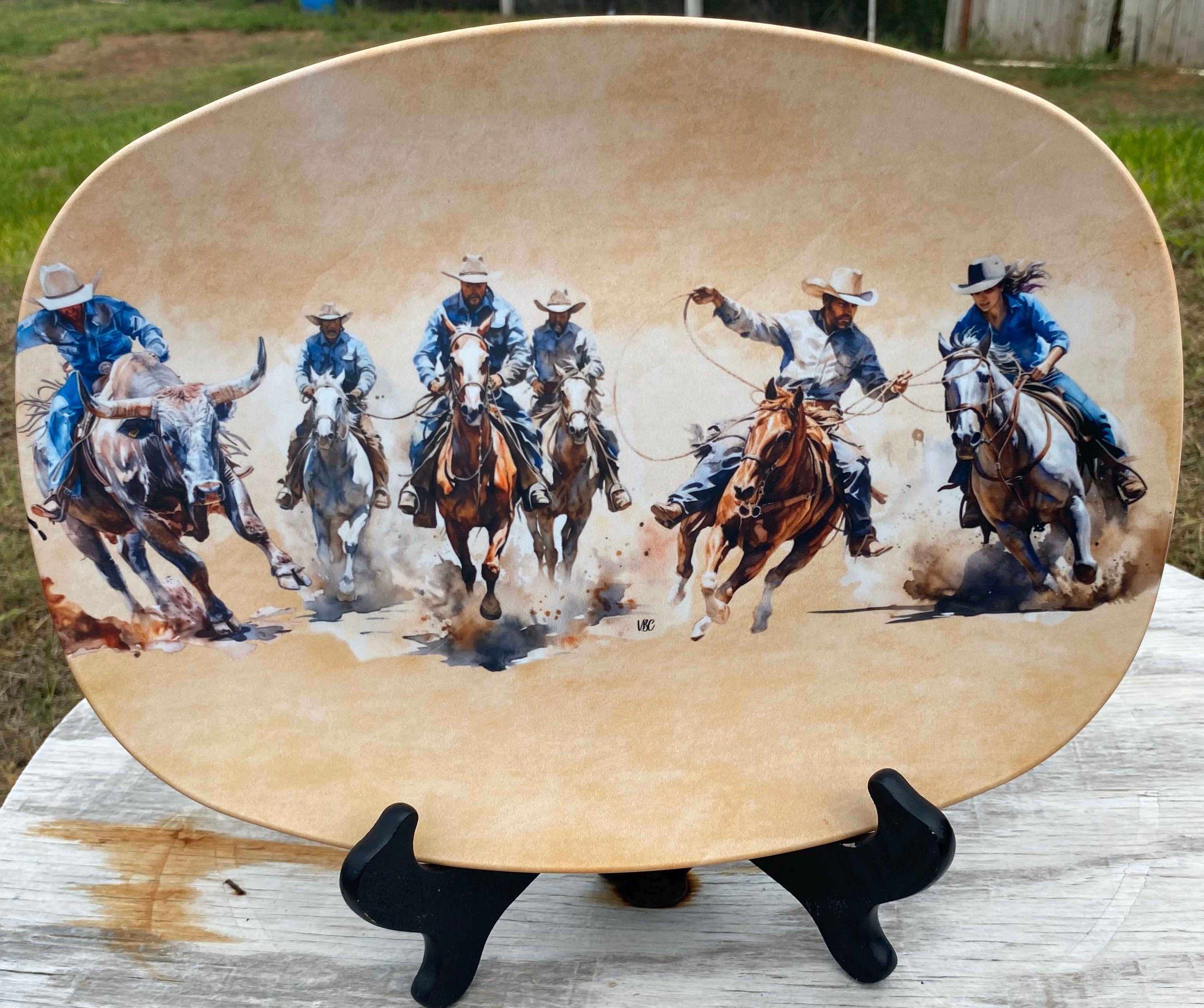 Texas Riders Collection Platter