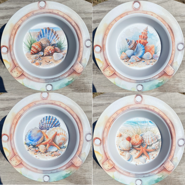 Sand and Shell Symphony Bowls Set (4-Piece)