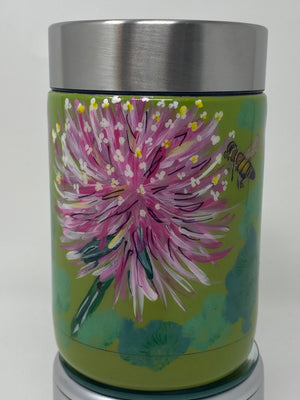 Hand painted blossom and bee tumbler