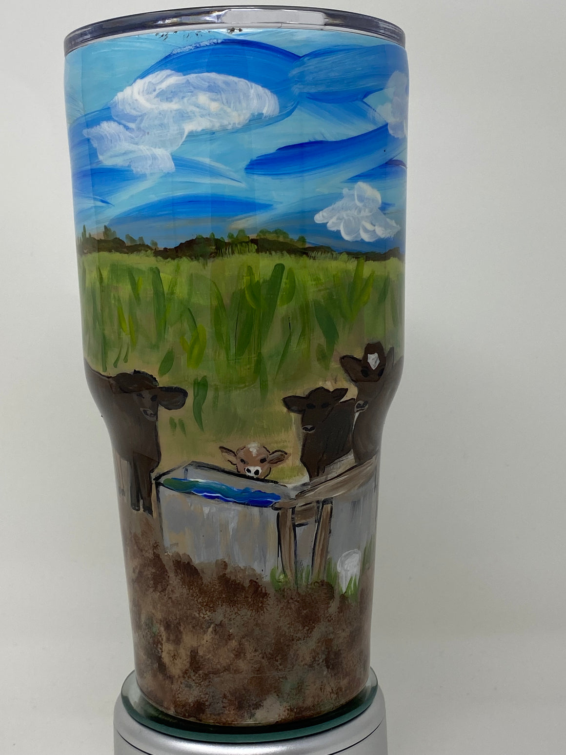 Hand Painted Cattle Tumbler