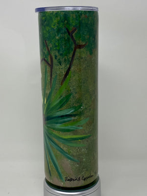 Hand Painted Yucca Bloom Tall Tumbler 30 oz.